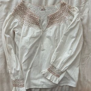Faherty Laura embroidered top